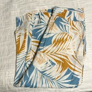Cynthia Rowley Puzzle Palm Print Pants